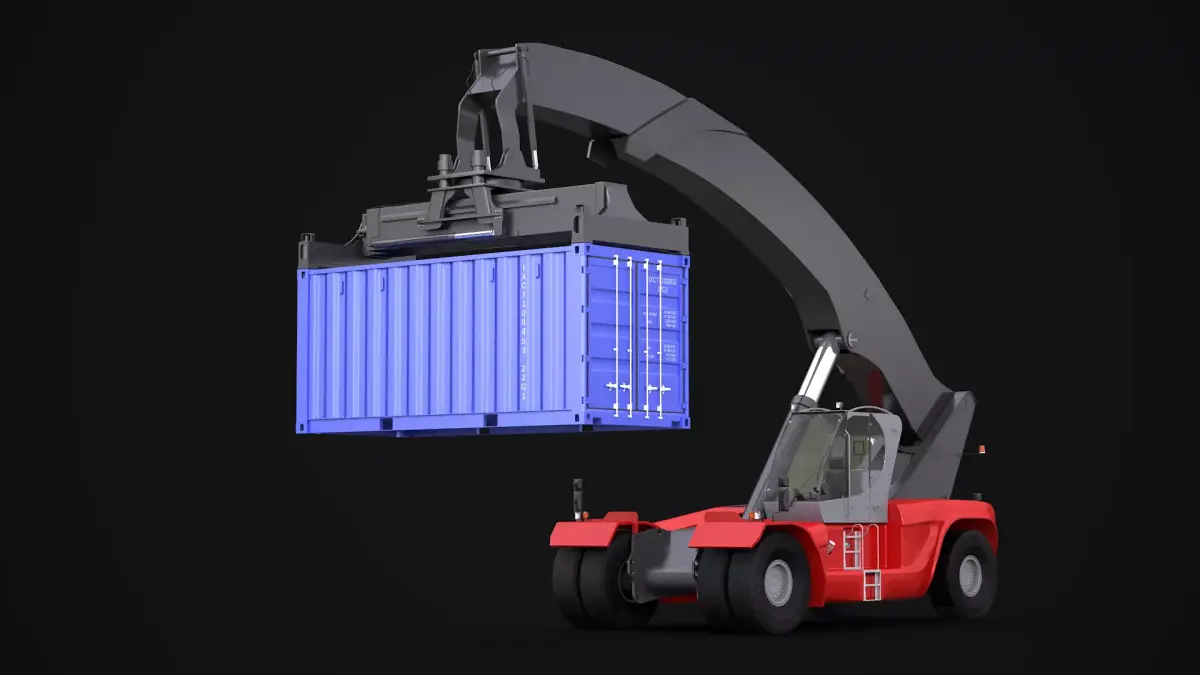 Generic Reach Stacker 10ft Container 3D model
