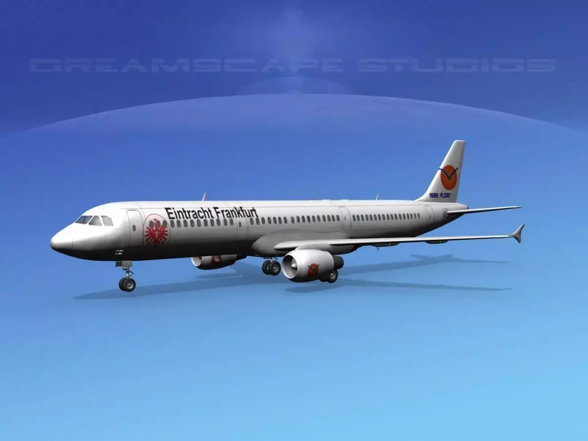 Airbus A321 Eintracht Frankfurt 3D model