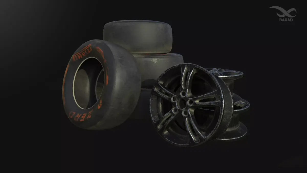 Tyre and Rim 3D model