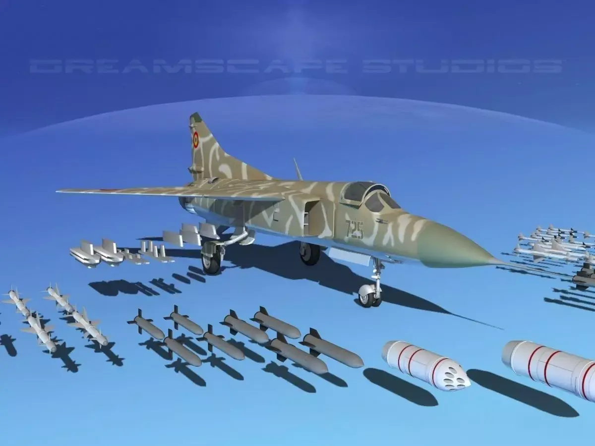 Mig-23 Fighter Romania 3D model