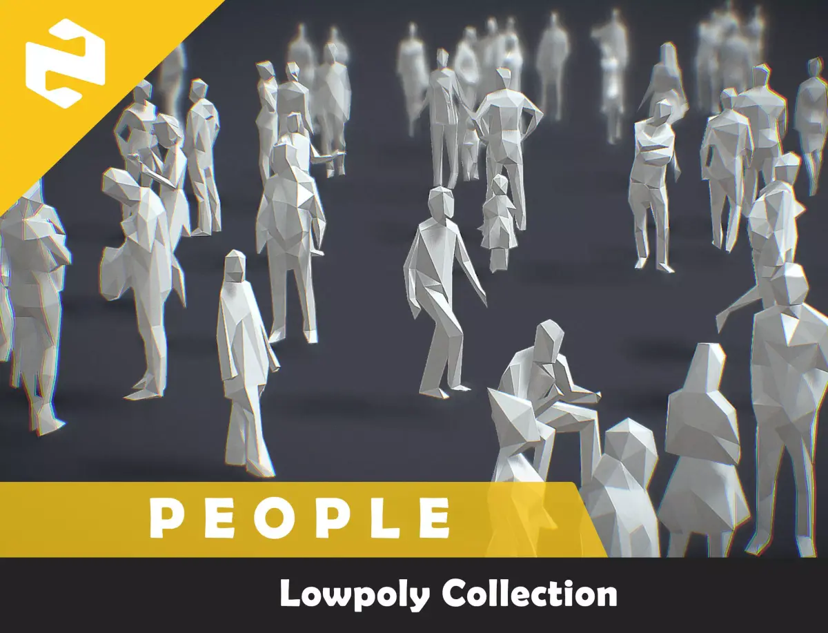 Lowpoly People Collection Low-poly 3D model