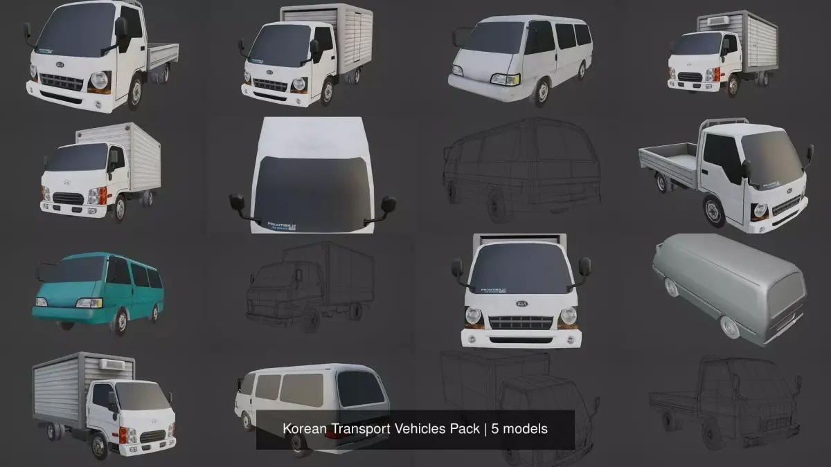Korean Transport Vehicles Pack