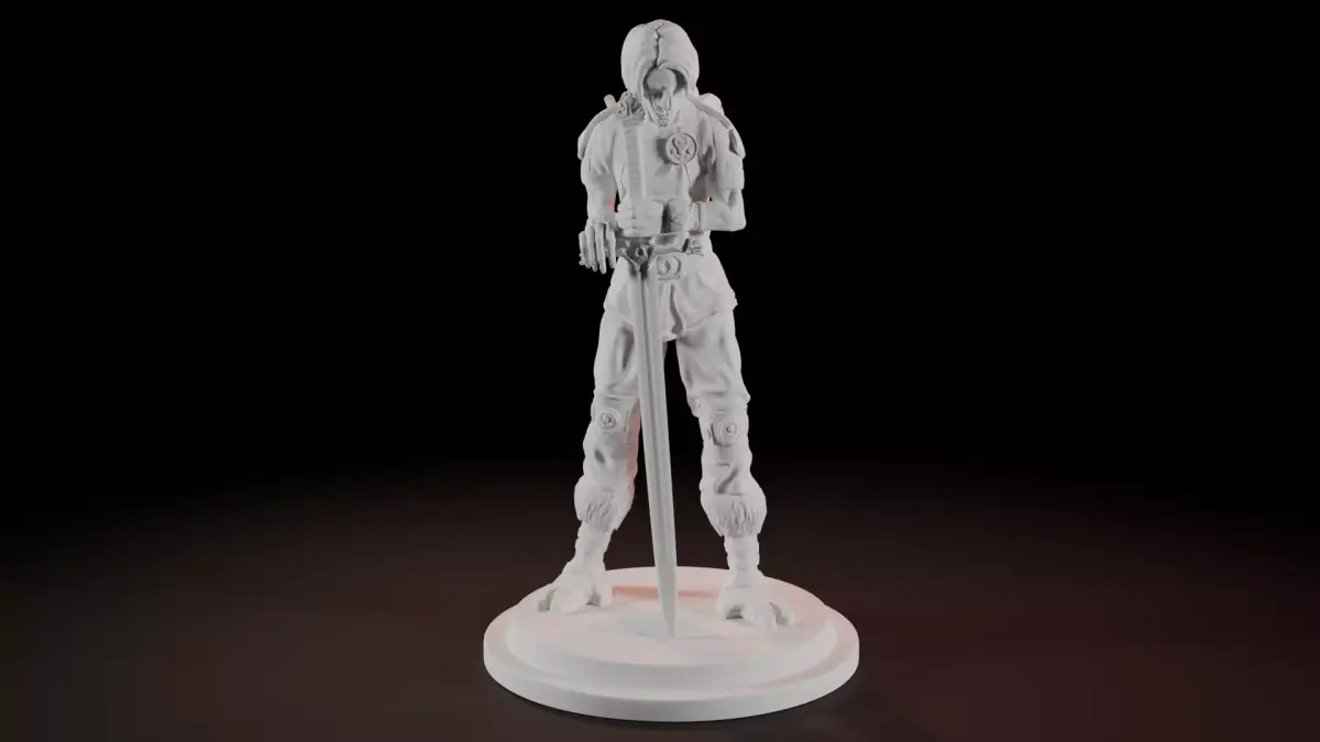 Alien Warrior Minifigure 3D print model