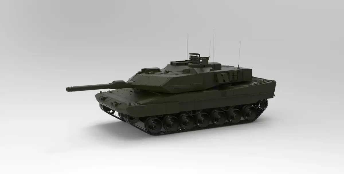Stridsvagn 122 tank 3D model