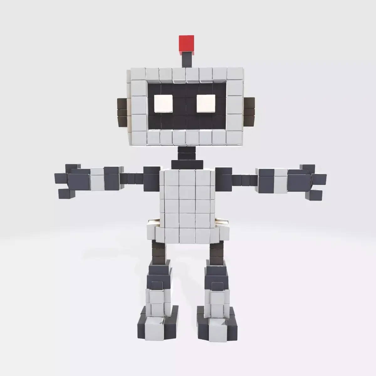 Robot Character N15 Low-poly 3D model