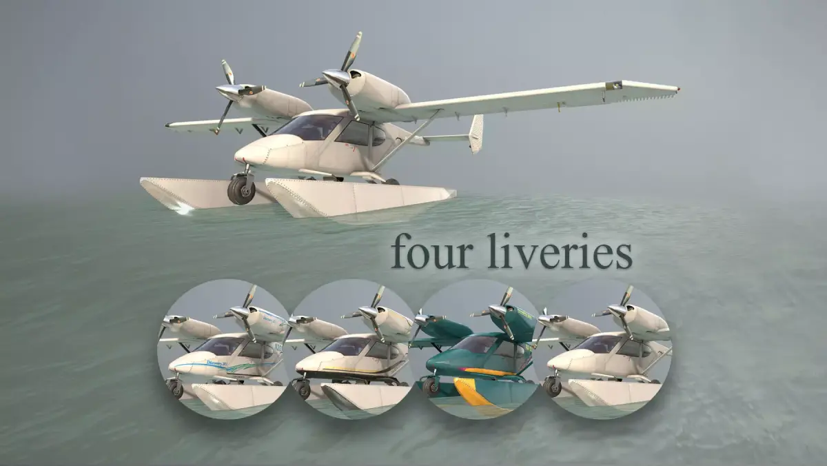 Accord-201 Floatsplane with four liveries 3D Model Collection