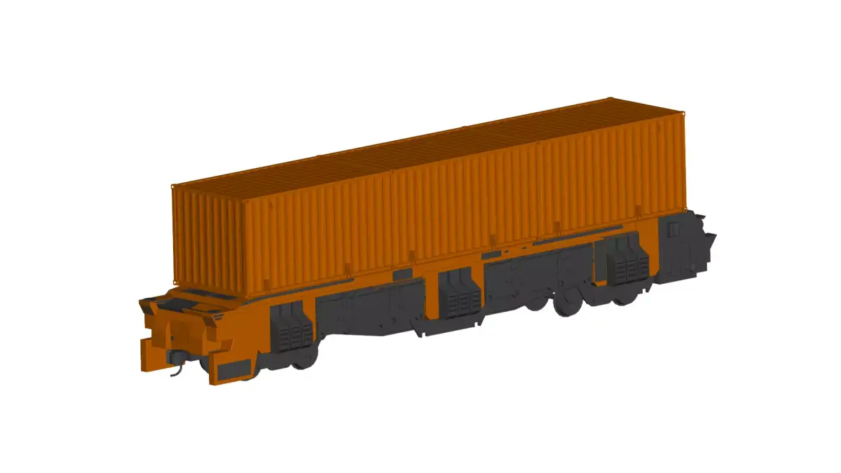 Freight train 3D model buy