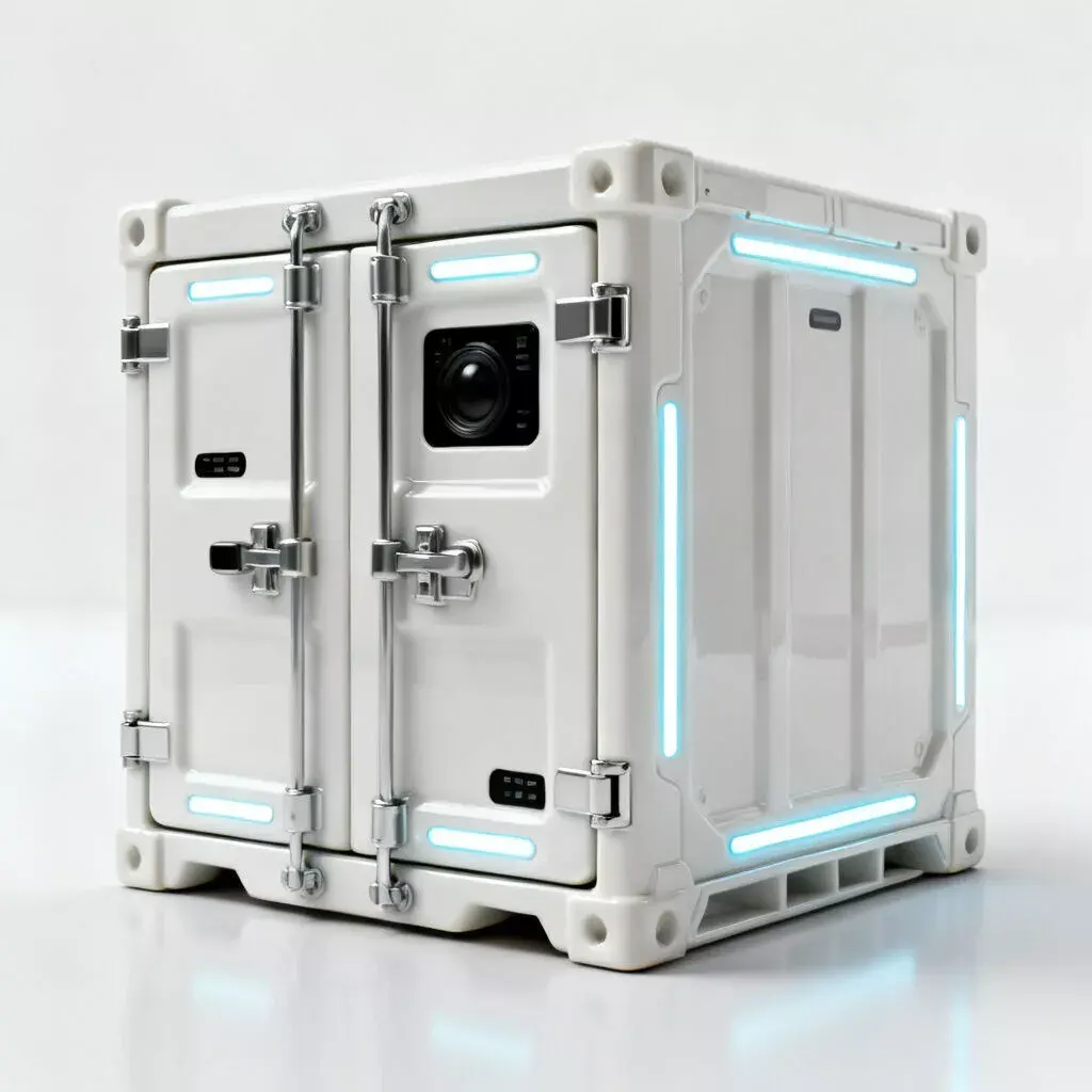Realistic Sci-Fi Cargo Container 3D Model Low-poly 3D model purchase