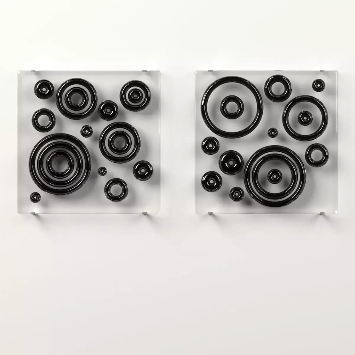 Wall Glass Blocks - Decorative Frame - Moons - Part 4 3D model