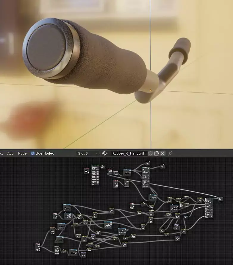 E-Scooter Handlebar with procedural PBR material setup 3D model