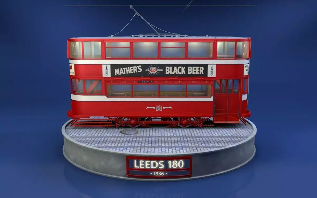 Leeds 180 double-decker tram 3D model