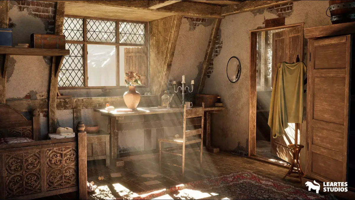 Traces of Time Medieval Environment Low-poly 3D model