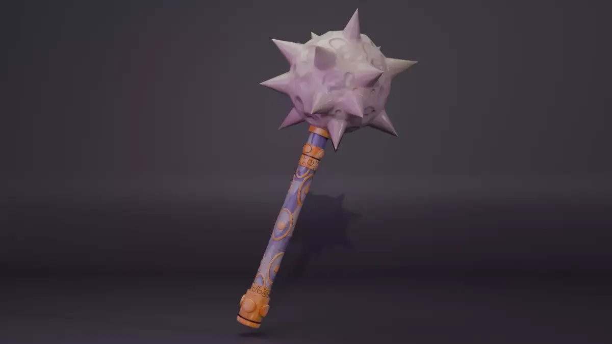 Meteorite Mace Stylized 3D Weapon Low-poly 3D model