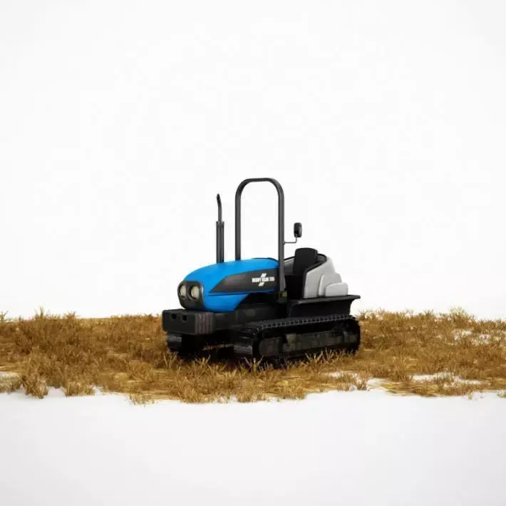 Modern Blue Farming Tractor 3D model