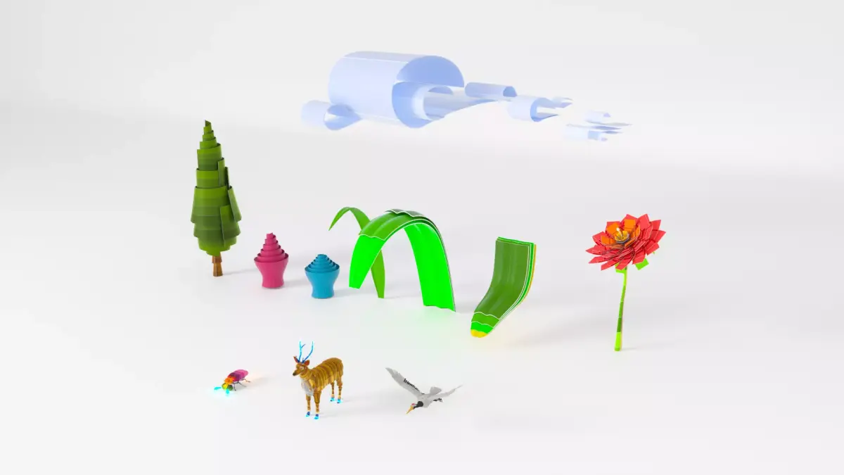 Stylized Nature Set 3D model