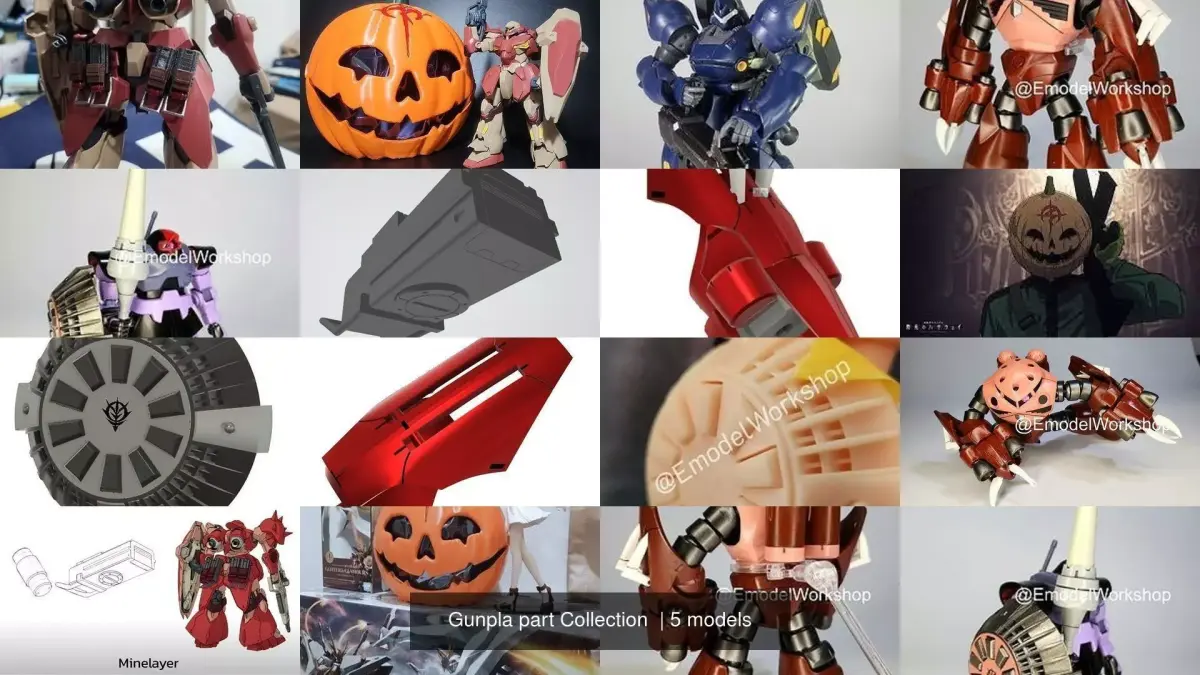 Gunpla part Collection  3D Model Pack