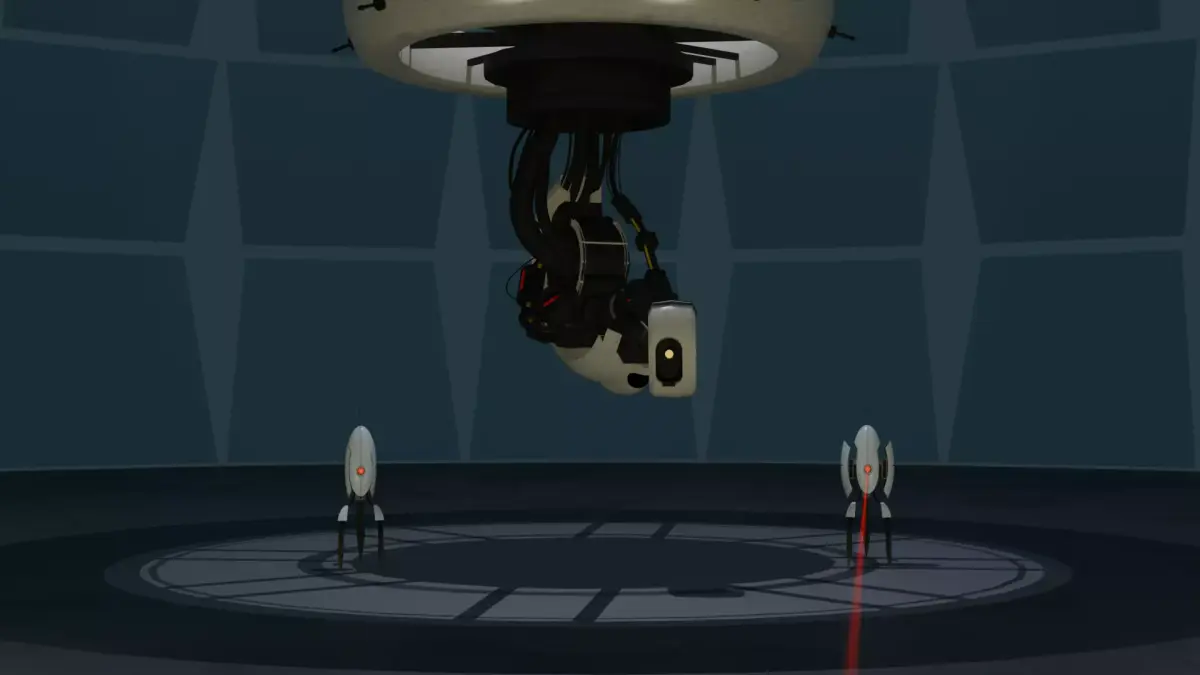 GLaDOS with Turrets 3D model
