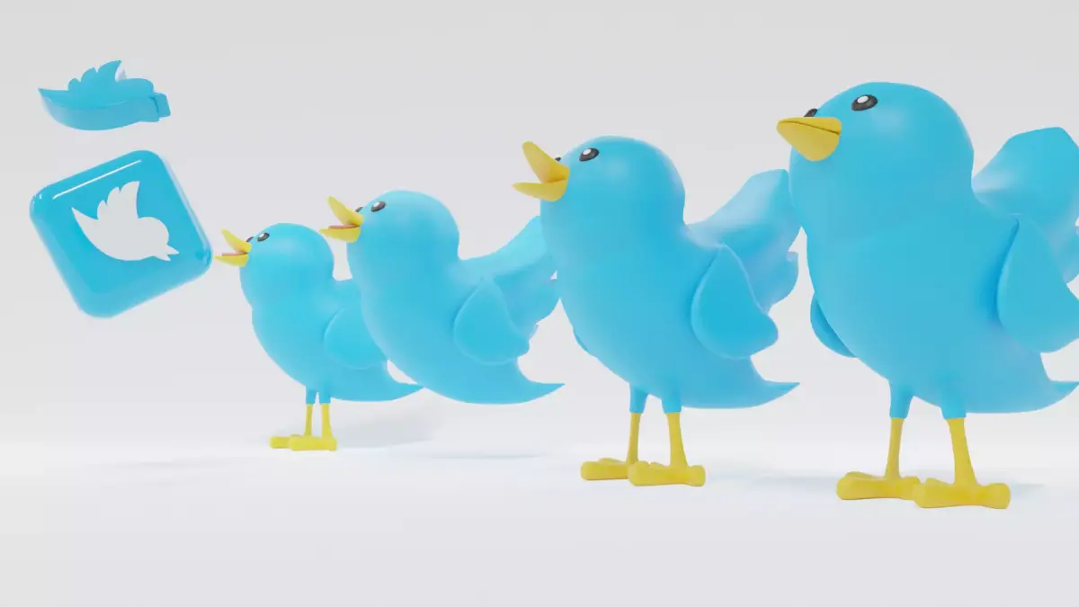 Twitter Social Media Mascot  3D model