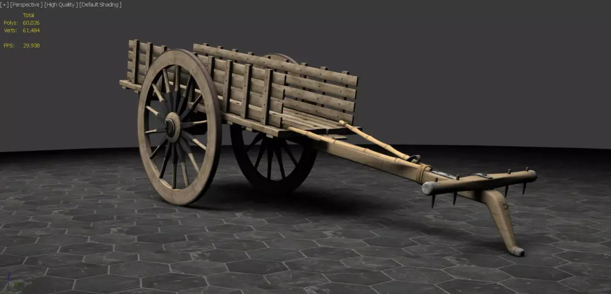 Indian Bullock Cart 3D model purchase