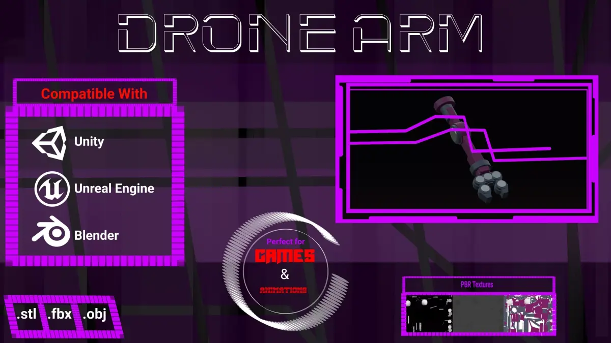 Drone Arm Free 3D model