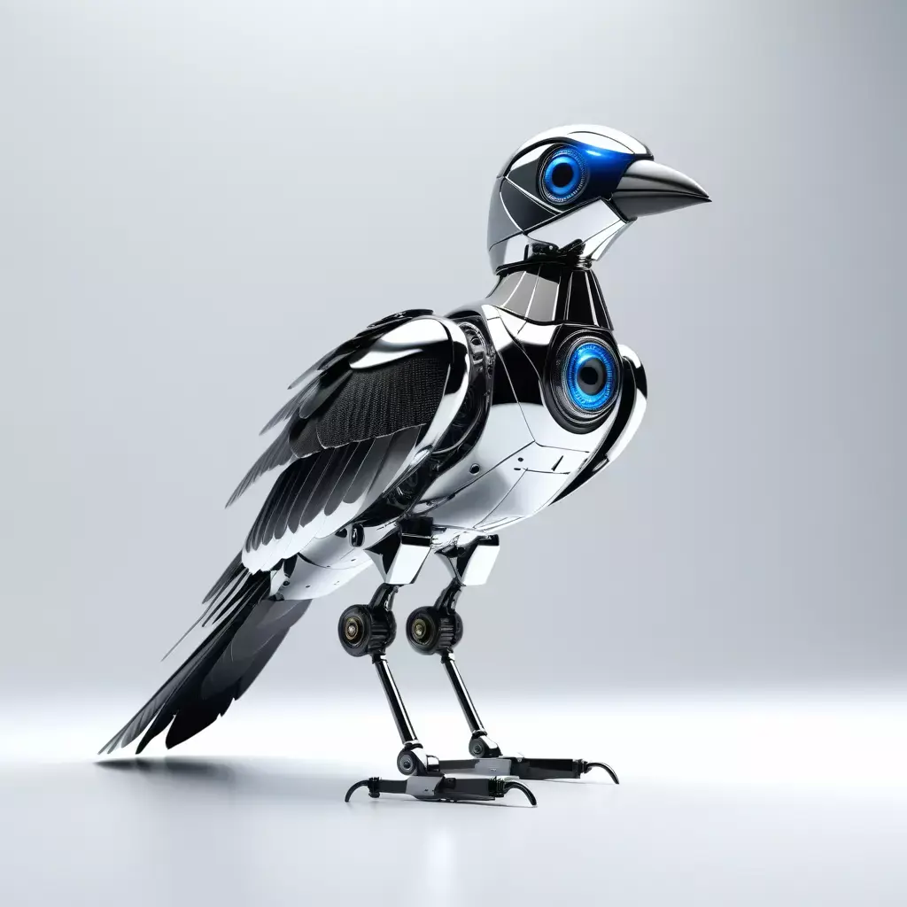 Robotic Bird Drone SciFi Raven 3D model