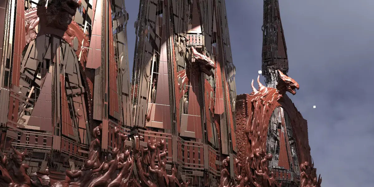 Wizard Dragon Emperor Tower Ruin collection  Kit bash  3D model