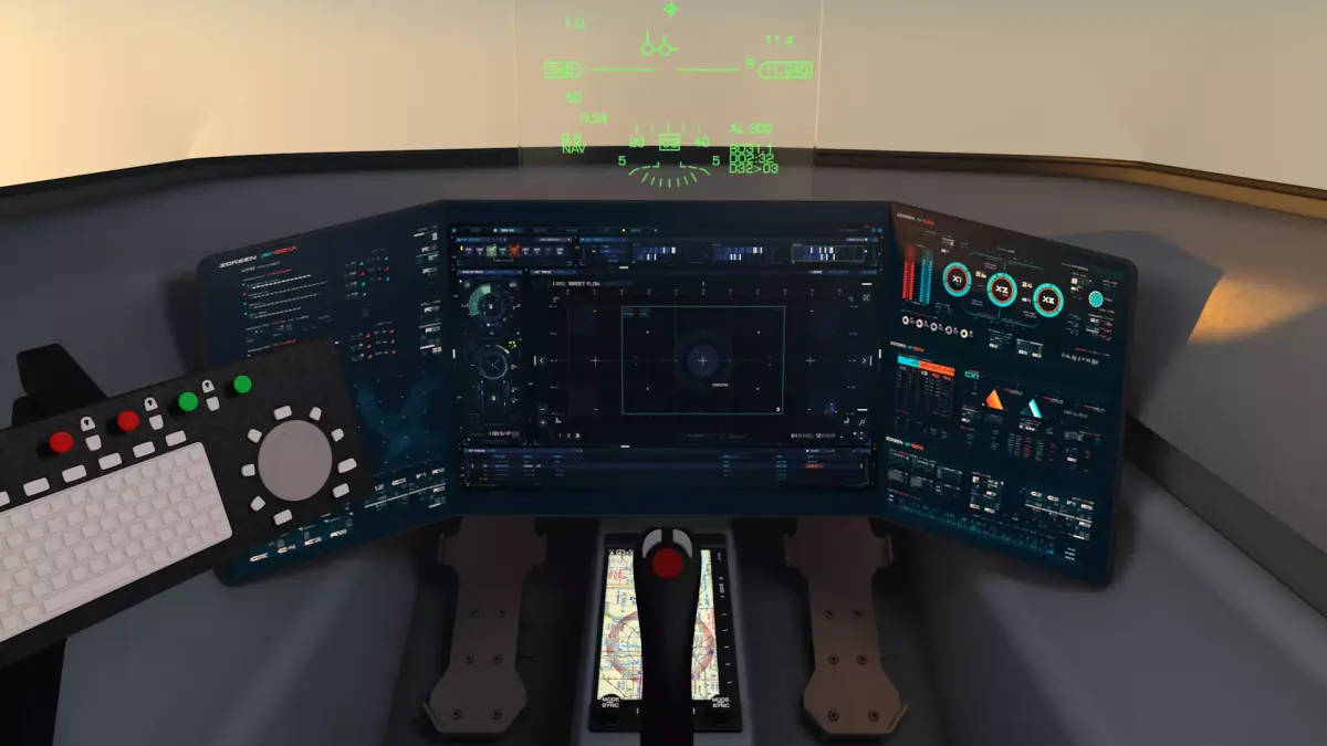 LowPoly Sci-fi spacecraft cockpit interior Low-poly 3D model