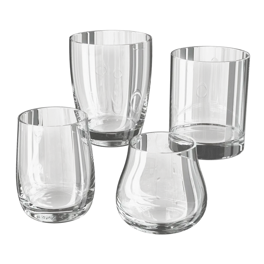  Empty Glass Cups Model  purchase