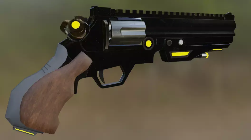 scifi revolver Free 3D model