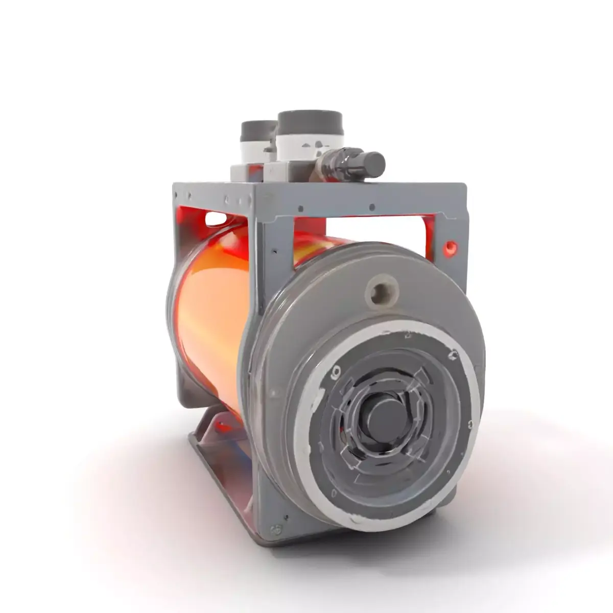 Futuristic Red Barrel Generator Model Pack Low-poly 3D model