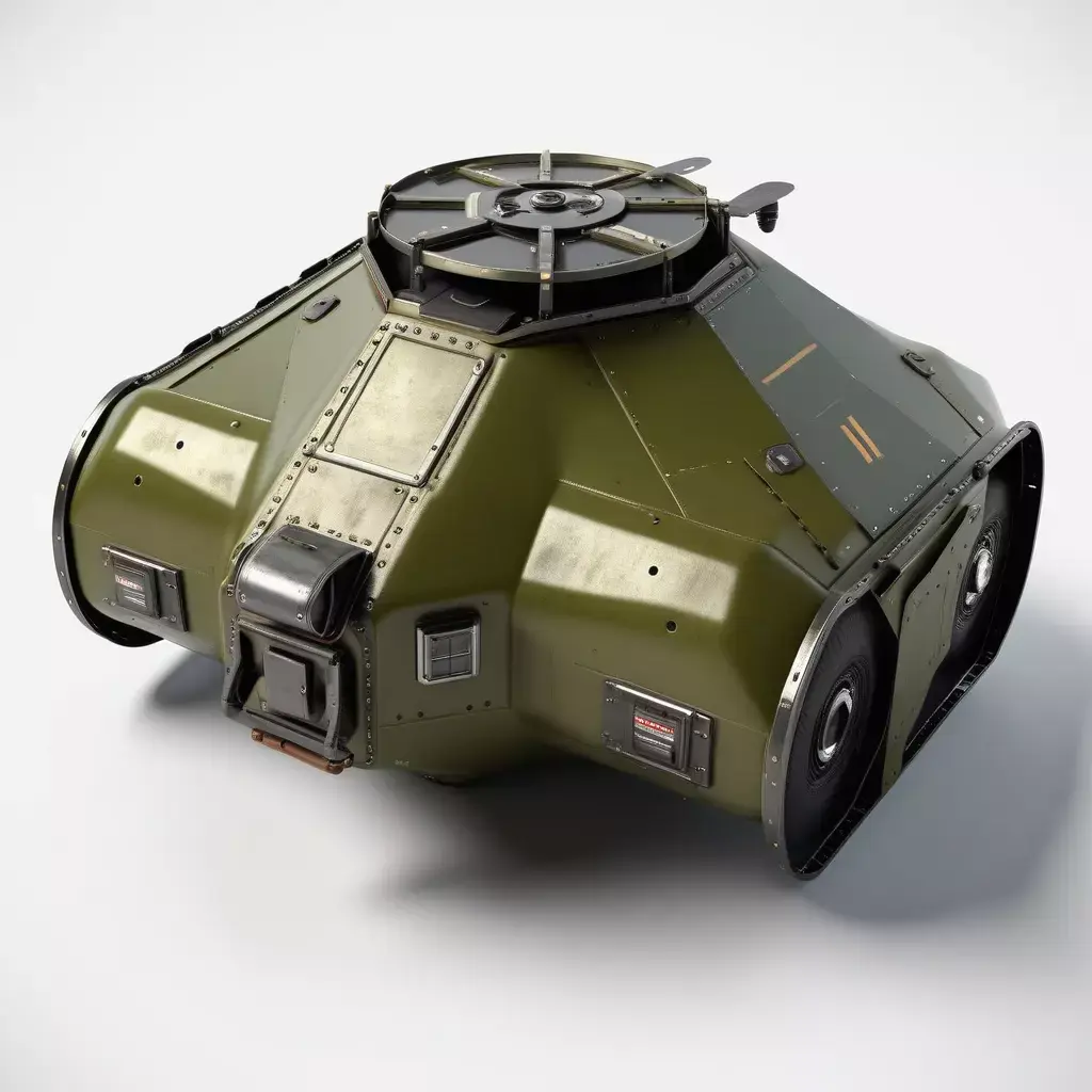 Futuristic Armored Ground Reconnaissance Vehicle Low-poly 3D model