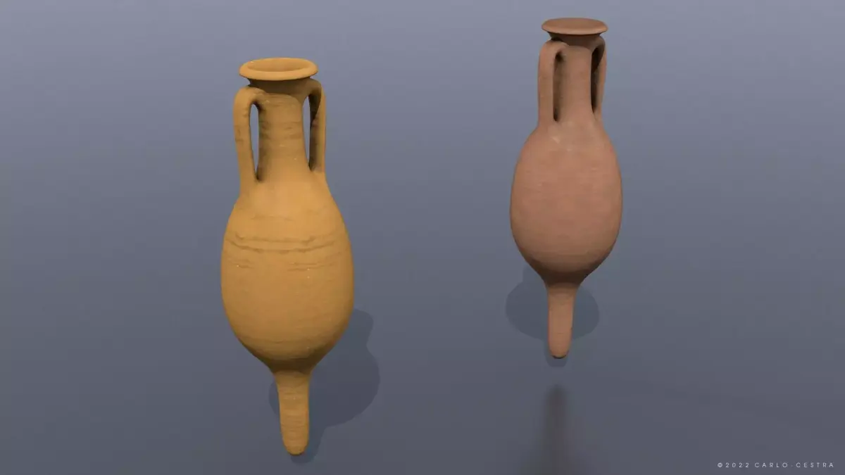 Dressel 7-11 type Amphora Low-poly 3D model