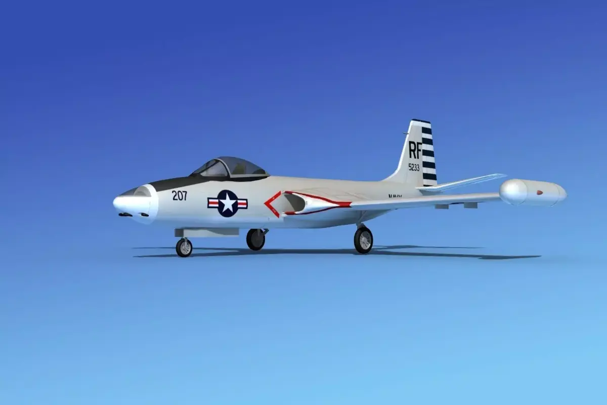 McDonnell F2H4 Banshee V09 3D model