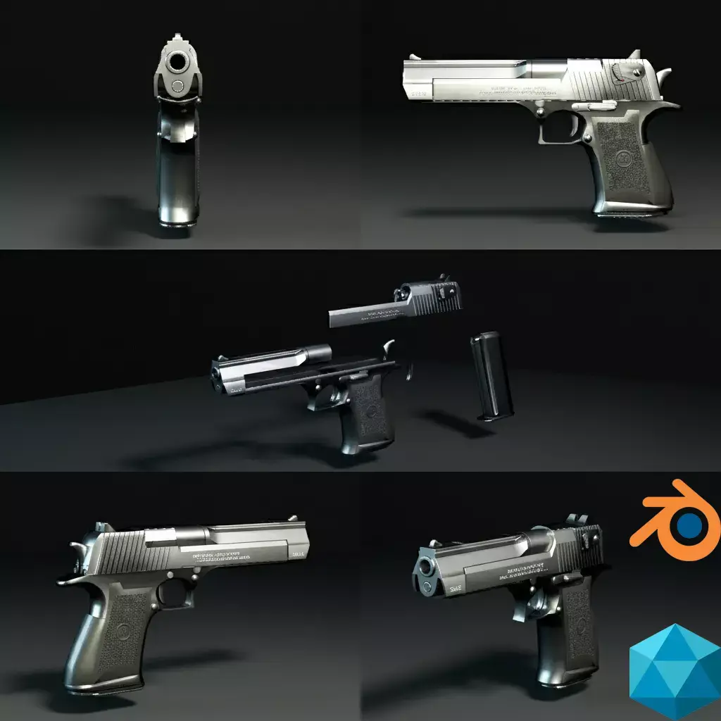 Desert Eagle 3D  Low-poly 3D model