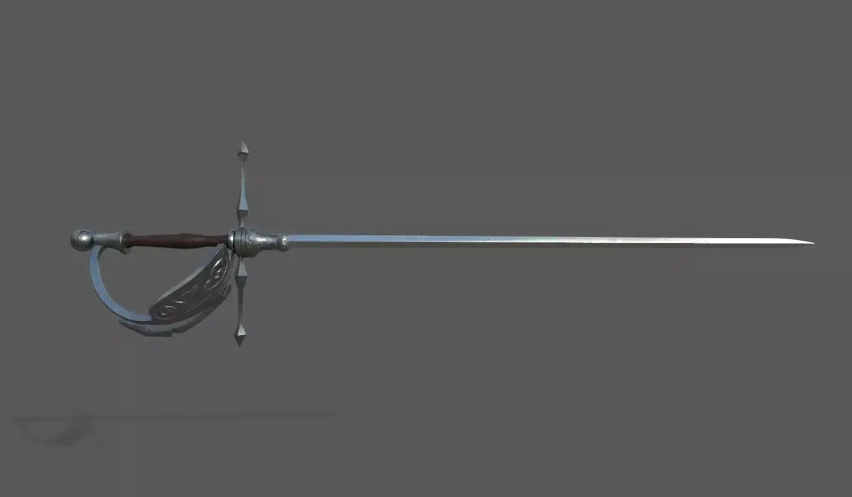 Epee 2 sword Low-poly 3D model