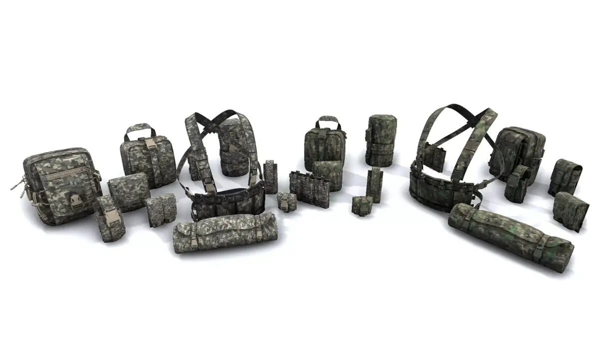 Military Pouch Pack Vol 1 3D model