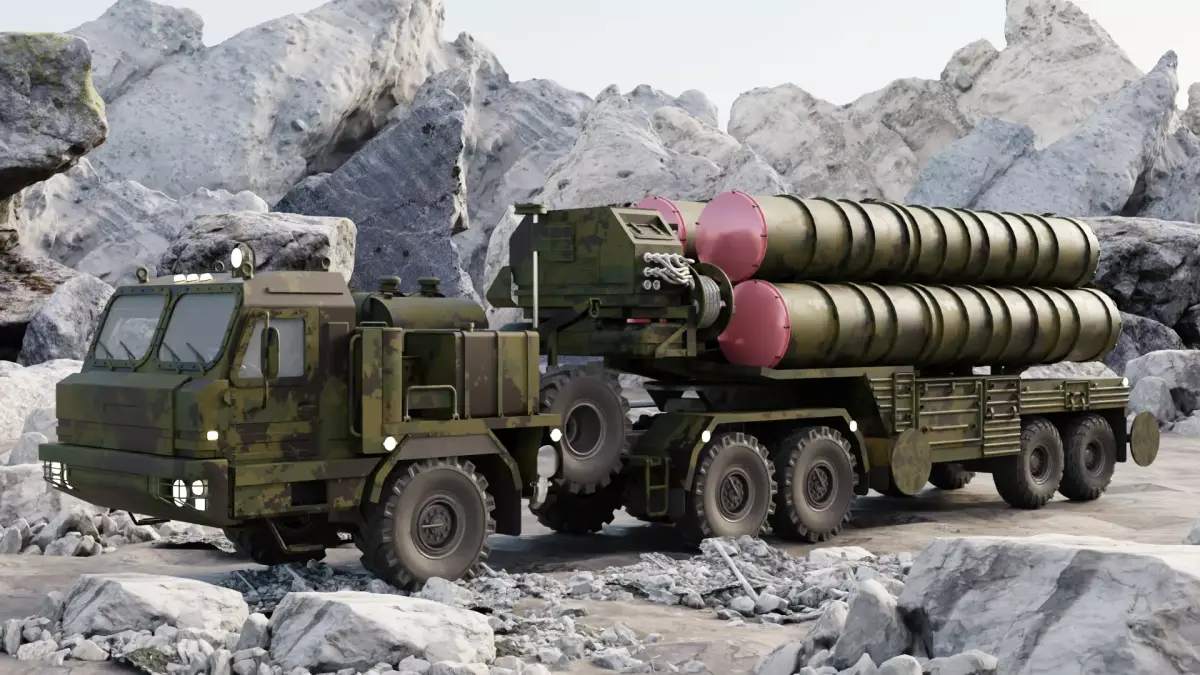S400 Air Defense Missile System  Realistic 3D Model  Game Ready 3D model