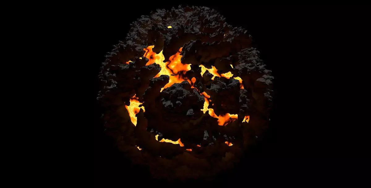 Lava Planet Asteroid 3D model