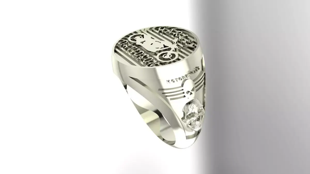 Ring Harley Davidson Men s model  Printing Model 3D print model Free 3D print model purchase