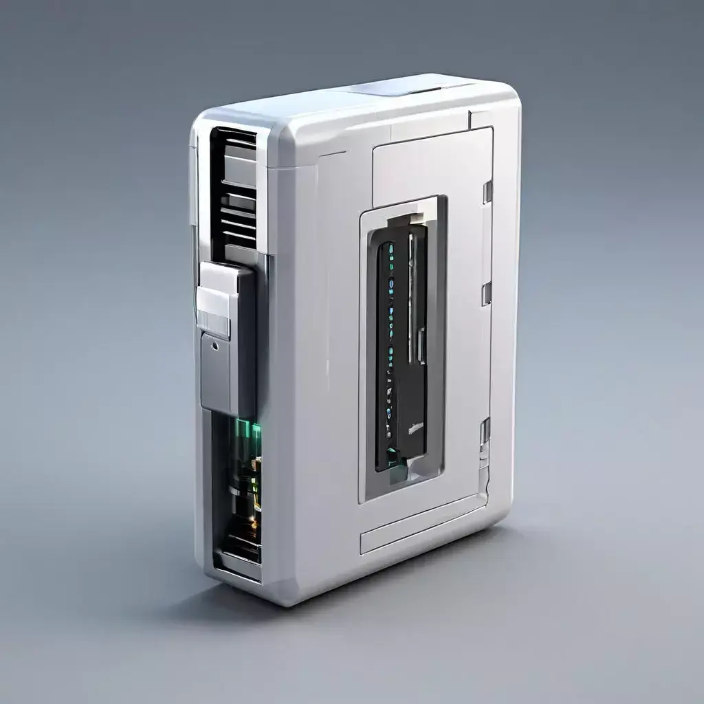 SciFi Futuristic Cassette Tape Low-poly 3D model