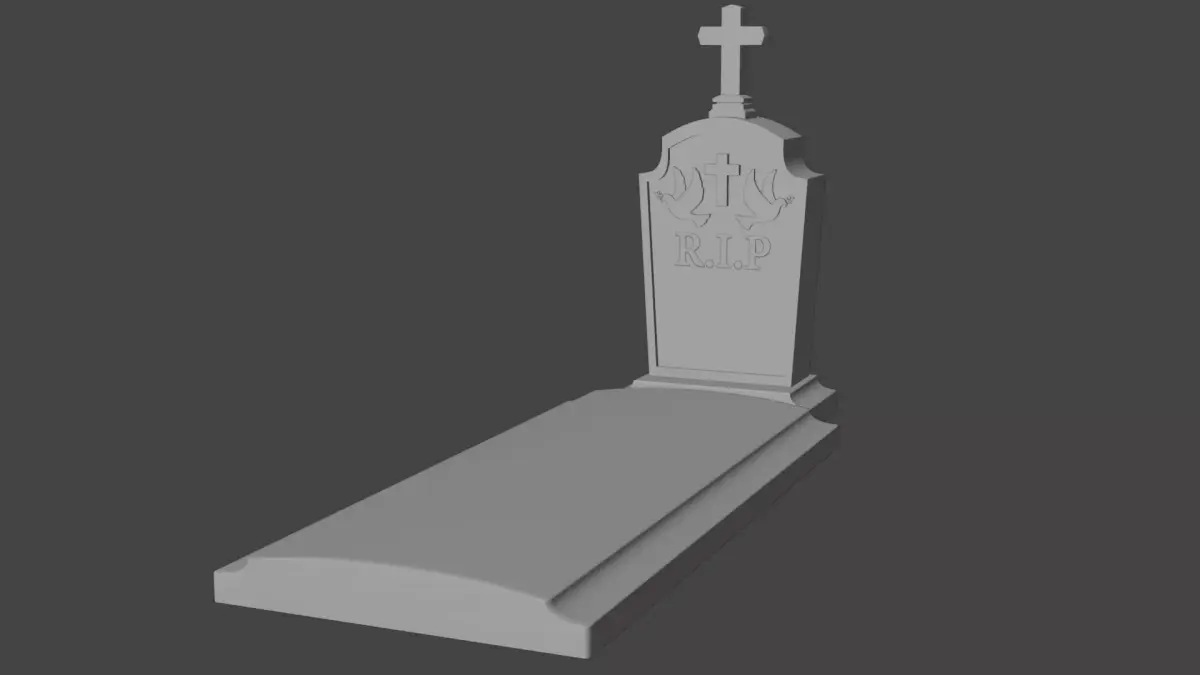 Tombstone Low Poly 3D Model by Cytrus Low-poly 3D model