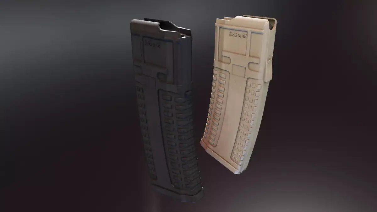 Pufgun AUG Magazine Low-poly 3D model