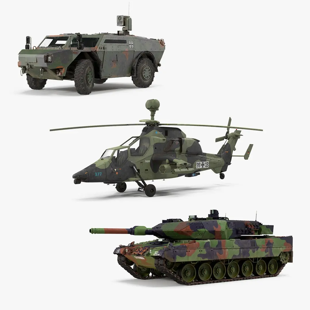 German Military Vehicles Collection 3D model