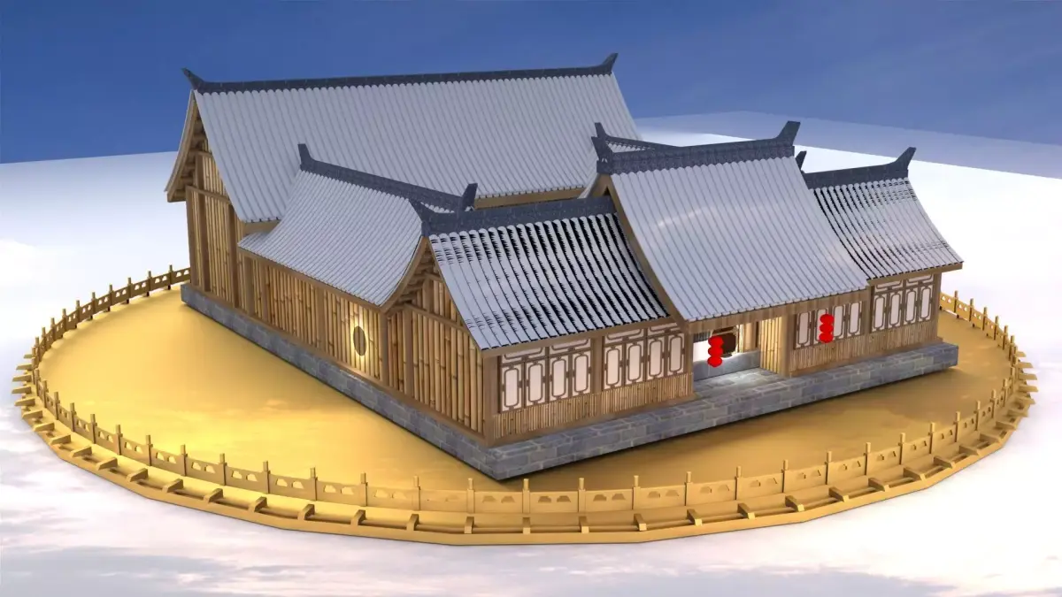 Chinese ancient  house   3D model 5