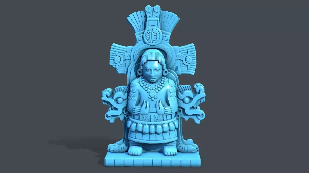 Statue Aztec Sea God HP 3D print model