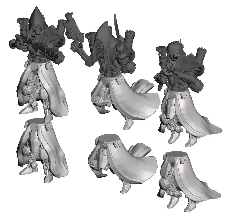 Dark Techno shooters and Vigilants - Extra legs only 3D print model