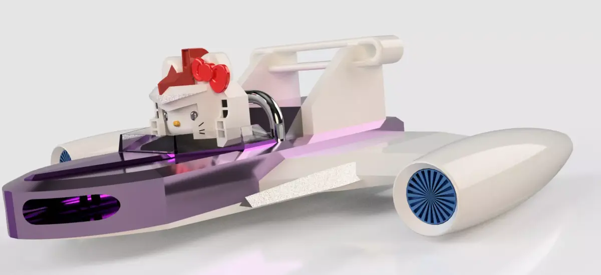 HELLO KITTY SKY GLIDER 3D print model