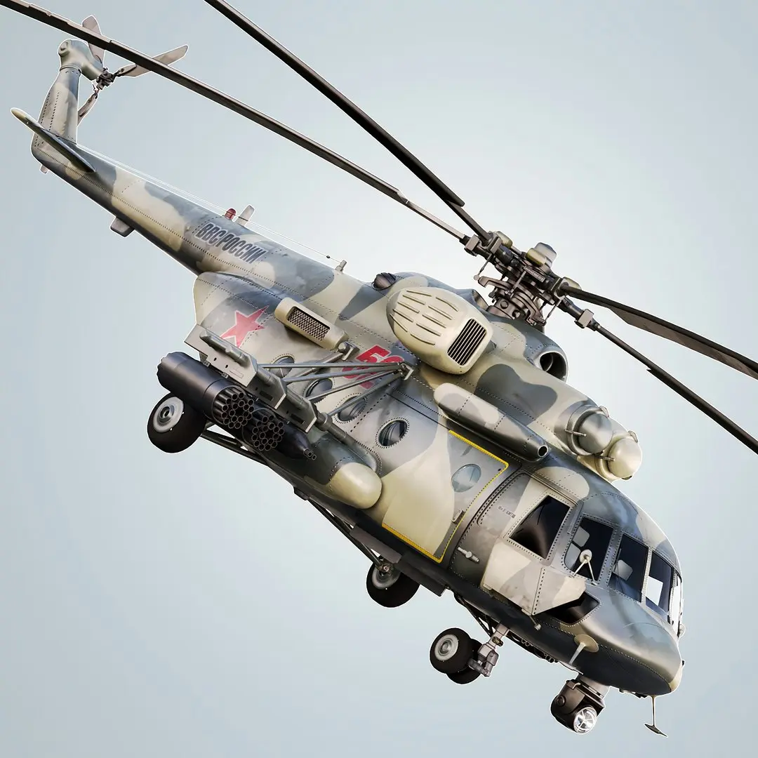 Russian Mil Mi-8 AMTSh Terminator 3D model
