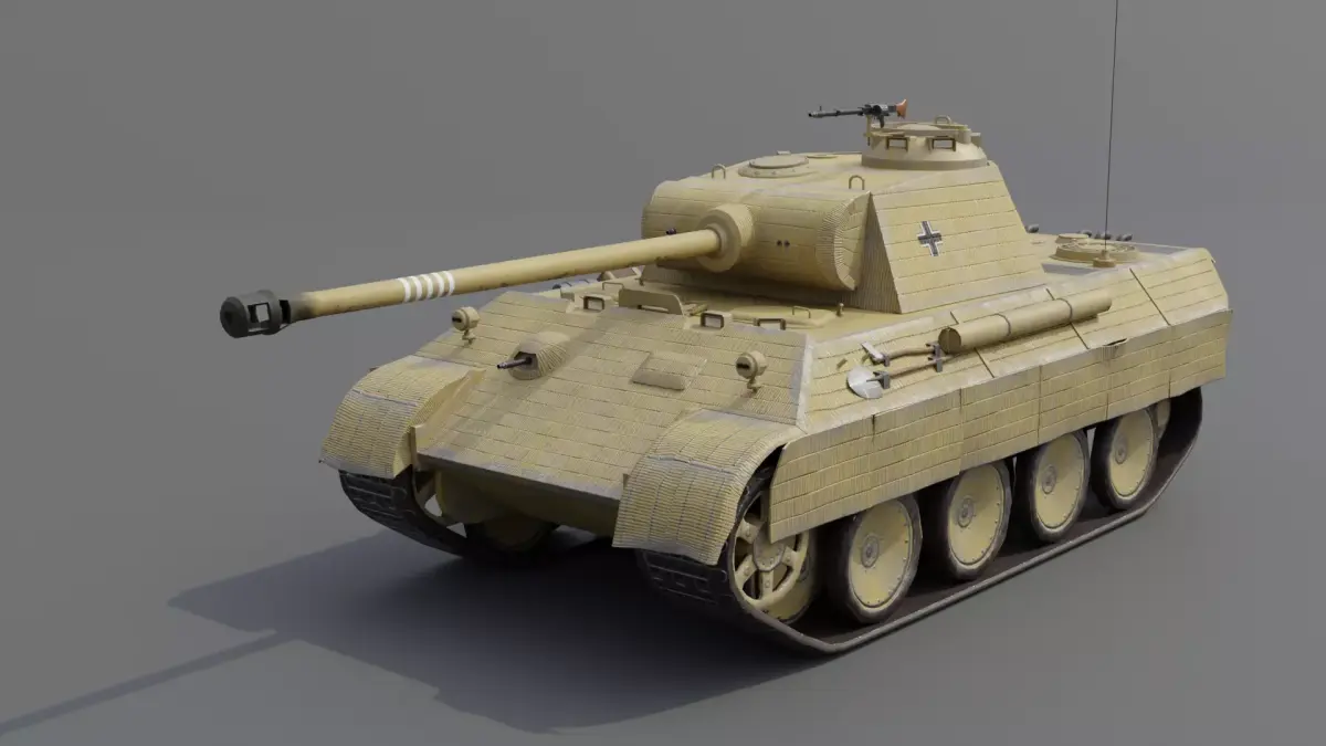 Panther Ausf A Medium Tank Low-poly 3D model