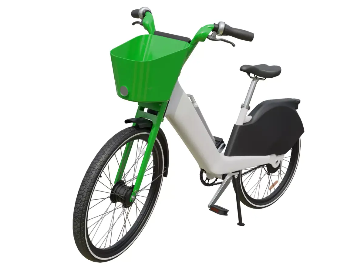 Electric bike for city rental Low-poly 3D model